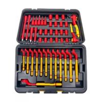 Ensemble d'outils d'électricien isolés SFREYA S688-68 68 pièces avec douilles, cliquets, clés, tournevis, pinces et couteau à câbles
