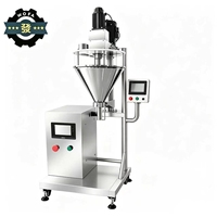 Desktop poeder vulmachine, kleine commerciële kwantitatieve vulmachine voor cacao, melk, bloem, matcha, kokos, fruit sap poeder