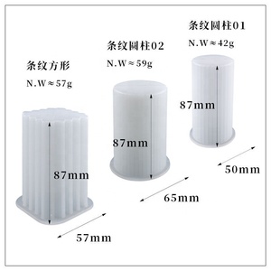 Groothandel Diy Kaars Hars Mal Rechthoekige Streep Cilindrische Golf Cirkelvormige Kaars Siliconen Mallen - Product Image 4