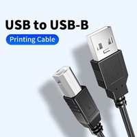 0,5 M 1M alta velocidad USB 2,0 A a B Cable macho para Canon Brother Samsung HP Epson 2,0 Cable de impresora USB para computadora de teléfono inteligente