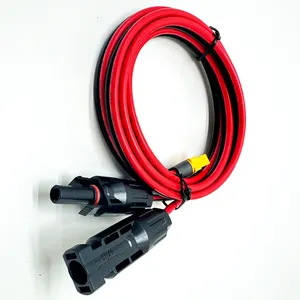 12 AWG XT60 מחבר סולארי עם מטען כבל PVC לאחסון אנרגיה צורה מעגלית 5 מ' התנגדות למגע מוסמך ROHS