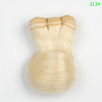 Tissage de cheveux pour poupée Blythe, trame simple, Deep Wave Jerry Curl 613 #   Mèche de cheveux en fibre protéinée, teinte blanche, densité 200%, 100g