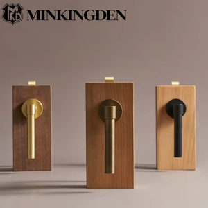 Poignée de porte minimaliste en laiton massif, standard américain, <span class=keywords><strong>avec</strong></span> serrure à levier à mortaise pour passage et intimité, <span class=keywords><strong>avec</strong></span> clés, finition nickel brossé - Product Image 2
