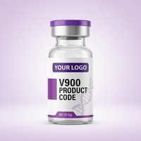 Autocollants personnalisés de haute qualité, imprimés, imperméables, en PET, avec étiquette privée, pour flacons de 10 ml, étiquettes de peptides pour cosmétiques