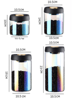 Récipient de stockage de grains de café couvercle hermétique avec boîte de stockage d'aliments secs en verre borosilicaté scellé sous vide