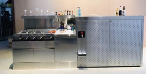 Kitlalog Station de bar à cocktails en acier inoxydable 304, conception personnalisée, équipement de barman, station de travail pour cocktails - Product Image 3