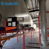 Ligne de revêtement en poudre à double cyclone haute efficacité pour substrat en acier, fonctionnement automatique, économie d'énergie, faible perte