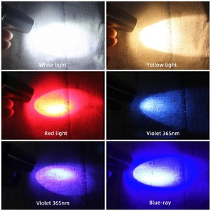 Linterna de Doble Cabezal para Identificación de Jade, Recargable, LED 365/395NM, Lámpara de Seis Fuentes de Luz, Detector de Joyas y Gemas, Luz UV - Product Image 4