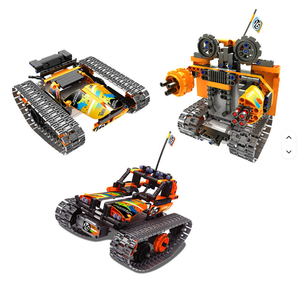 Voiture RC 3-en-1 transformable à grande vitesse avec blocs de construction, batterie au lithium rechargeable, télécommande 2.4G, <span class=keywords><strong>jouet</strong></span> de course STEM DIY en briques - Product Image 6