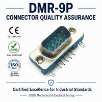Connecteur D-SUB DB9 9 broches mâle/femelle coudé à 90 degrés pour câblage de boîtier industriel compact pour circuits imprimés haute densité