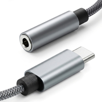 Adaptador de Audio Tipo C a 3.5mm con DAC ALC5686, Decodificación sin Controladores UAC2.0 de 32bit/384kHz, Convertidor de Auriculares USB-C Trenzado OEM