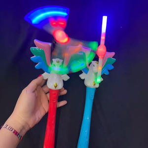 Cadeau de Noël LED pour enfants Baguette de fée scintillante <span class=keywords><strong>Licorne</strong></span> <span class=keywords><strong>lumineuse</strong></span> avec musique clignotante Jouet moulin à vent - Product Image 1