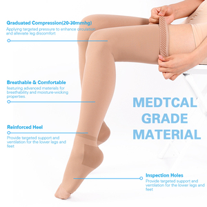 <span class=keywords><strong>Bas</strong></span> de contention anti-embolie jetables, hauteur cuisse, unisexe, pour soutien post-chirurgical, <span class=keywords><strong>blanc</strong></span>, pour femmes et hommes - Product Image 2