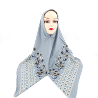 Nouveau Style pas cher personnalisé Voal Miracle impression longue fleur châles écharpe pour les femmes musulmanes