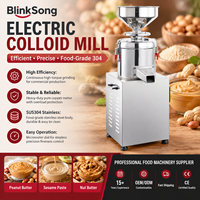 Moulin à colloïdes électrique automatique BlinkSong en acier inoxydable, broyeur d'arachides, machine à beurre de sésame et tahini pour restaurant.