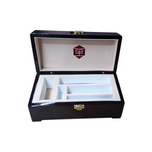 Wooden <b>Watch</b> Box Lacquered Solid Wood 18x8x8cm Rectangle Claret Color Tea Gift Packaging <b>Case</b> - Product Image 4