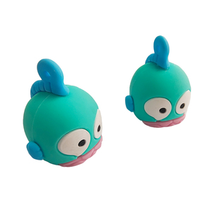 Custom 3D Cartoon Fish PVC Figurine Soft Silicone Surface Mini Marine Animal Figure OEM Logo Custom <b>Vinyl</b> Toy For Souvenir Gift - Product Image 3