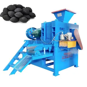 Coke powder press cocopeat pressing coconut brick briquetting biocoal bio coal plants forming wood biomass briquette machine