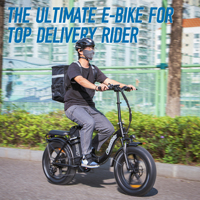 Vélo électrique pliable Chamrider DT450 vendu uniquement au Royaume-Uni, vélo cargo électrique, vélo à pneus larges, batterie 48V 60V, vélo électrique de livraison