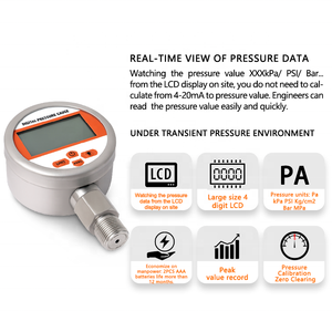مقياس ضغط رقمي PCM580 معتمد من CE وROHS بدقة 0.5٪ مع تسجيل الذروة، مانومتر رقمي - Product Image 5