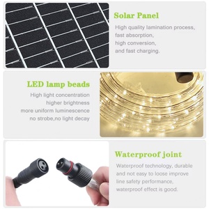 Bande lumineuse LED solaire extérieure étanche IP66 3.2V 12AH 10M 20M 30M 40M, lumière blanc chaud, pour jardin - Product Image 4