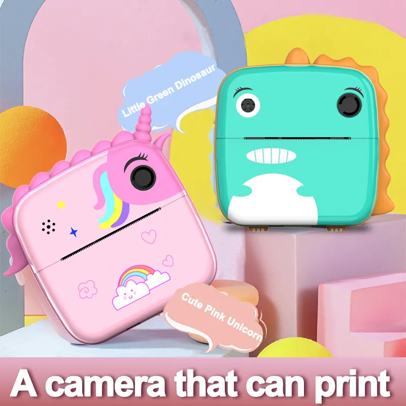 बच्चों के लिए इंस्टेंट प्रिंट कैमरा, 3-12 साल की उम्र की लड़कियों, लड़कों के लिए क्रिसमस जन्मदिन उपहार, बच्चों के लिए 1080पी एचडी डिजिटल वीडियो कैमरा