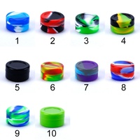 Pot en silicone antiadhésif de 5 ml pour concentré de cire, conteneur pour huile BHO, pot de voyage portable et réutilisable