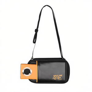 Sac organisateur de câbles Atoly, étui de voyage rectangulaire en cuir, accessoires technologiques portables, design minimaliste - Product Image 1