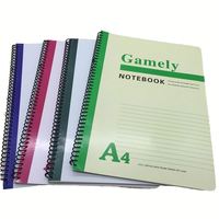 Cahier à spirale A4 A5 B5 pour étudiants et enfants, avec 80 feuilles, lignage large, format collège