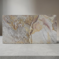 Dalle mince en calcite polie, panneau de marbre contemporain, léger, imperméable, revêtement mural intérieur