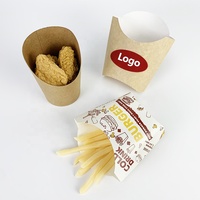 Supports jetables personnalisés en papier pour gaufres, frites et charcuterie – Gobelets pour frites et chips