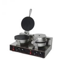 Machine à gaufres et cornets de crème glacée multifonctionnelle, électrique, industrielle, commerciale, 220V, en acier inoxydable, antiadhésive, portable, pour usage domestique