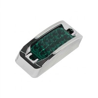 Feu de position latéral rectangulaire LED chromé, forme bulle, vert, ambre, blanc, bleu, rouge, 12V 24V, pour camion, remorque, camping-car, étanche