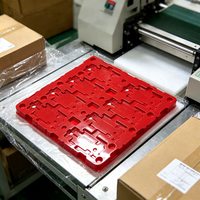 Plateau de transport thermoformé en PET rouge opaque, multi-compartiments, pour le stockage de composants électroniques, taille et épaisseur personnalisées