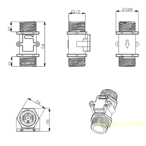 مقياس تدفق توربيني YF-S201 مع مستشعر تحويل جانبي، جهاز استشعار التدفق، عداد التدفق YF-S201C - Product Image 5