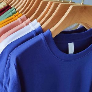 Plain Solid 100% Cotton Heat-Transfer Printed Custom Unisex Designer T-Shirt Blank Men's Eco-Friendly Breathable High Quality - Product Image 3