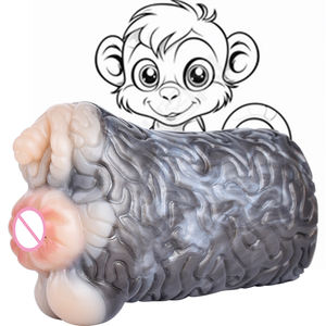 Masturbador Masculino de Silicona GEEBA, Vagina Artificial de Bolsillo, Canal Único, Diseño de Mono, Copa de Avión, Juguete Sexual para Hombres - Product Image 1