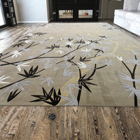 Tapis moderne en laine de Nouvelle-Zélande, tapis de luxe pour le salon, tapis décoratif à poils longs, tapis moderne en soie, tapis modernes