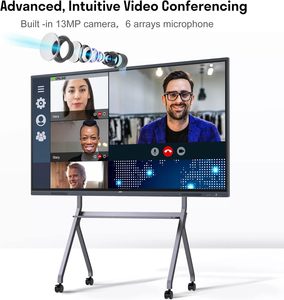 Topnice 65 4K UHD สมาร์ทบอร์ดดิจิตอล All-in-one ไวท์บอร์ดแบบโต้ตอบ48MP ระบบคู่กล้องติดผนังรวมสำหรับสำนักงาน - Product Image 4