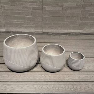 Lot de pots de fleurs en fibre de verre durables et légers de 10 pouces pour bonsaï, écologiques, capacité 20L, pour orchidées et jardinage au sol - Product Image 1
