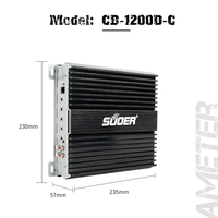 Amplificador de coche Suoer 3600W Clase D con crossovers 3600W amplificador de coche para subwoofer hecho en Corea
