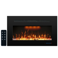 Cheminée électrique Luxstar 36 pouces, chauffage décoratif, flamme LED, bruit de bois qui brûle, télécommande, vente en gros pour la maison, décoratif