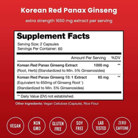 Capsules de Ginseng : Amélioration de la Santé de la Prostate, Soutien Immunitaire, Énergie Naturelle et Renforcement Immunitaire pour Hommes Adultes