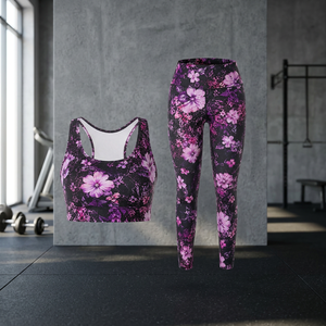 Conjuntos Deportivos Personalizados para Mujer, Ropa Deportiva, Bra Deportivo con Costuras Contorneadas, Leggings de Yoga con Estampado, 2 Piezas - Product Image 4