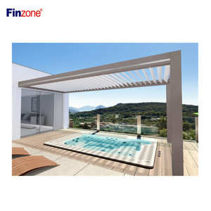 Lames en <span class=keywords><strong>aluminium</strong></span> de persienne d'oscillation de <span class=keywords><strong>pergola</strong></span> de commande à distance imperméables intelligentes réglables pour l'ombrage - Product Image 2