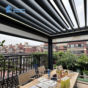 Pergola de jardin autoportante de luxe Sweet Home, motorisée, certifiée CE, écologique, imperméable, avec toit rigide en aluminium - Product Image 3
