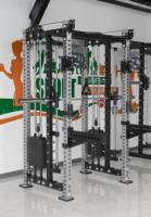 Máquina Smith de Gimnasio de Alta Calidad, Soporte para Sentadillas, Cable Crossover y Banco de Pesas en Una Sola Estación