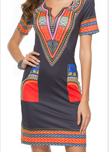 2025 Afrika cetak Kaftan kaus Dashiki gaun untuk wanita - Product Image 5