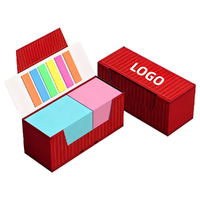 X418 Cadeaux créatifs, notes autocollantes personnalisées avec boîte, blocs-notes promotionnels pour le bureau, boîte en papier avec blocs-notes autocollants
