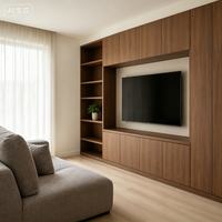 Armoire coulissante en bois massif minimaliste de la série Qi, meuble de rangement pour chambre à coucher, pour la maison